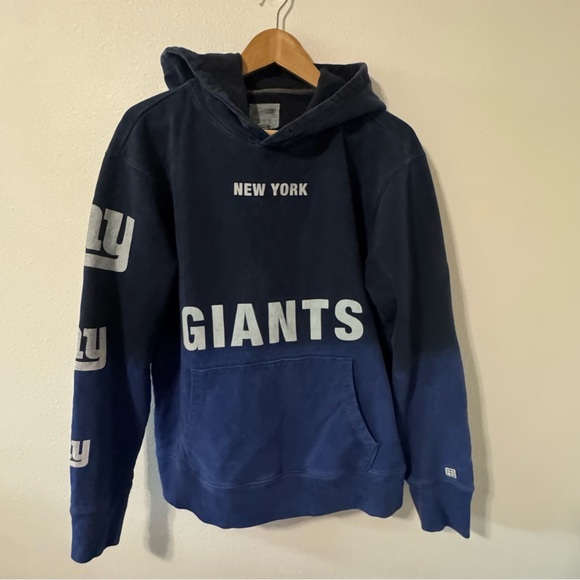 New York Giants Tailgate Dip Dye Hoodie Blue Heavyweight French Terry NFL-Medium - Picture 1 of 11
